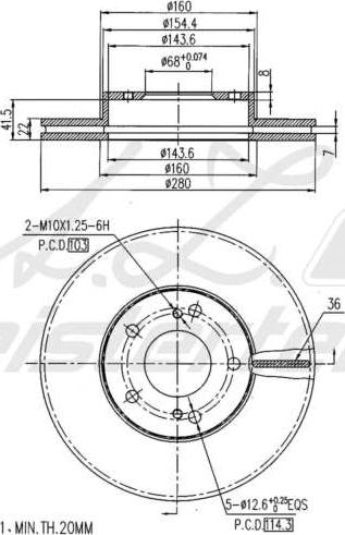 A.Z. Meisterteile AZMT-44-024-1974 - Спирачен диск vvparts.bg