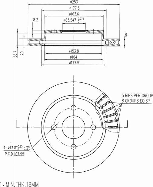 A.Z. Meisterteile AZMT-44-024-1453 - Спирачен диск vvparts.bg