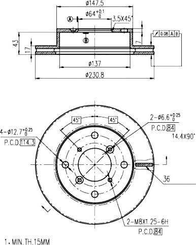 A.Z. Meisterteile AZMT-44-024-1478 - Спирачен диск vvparts.bg