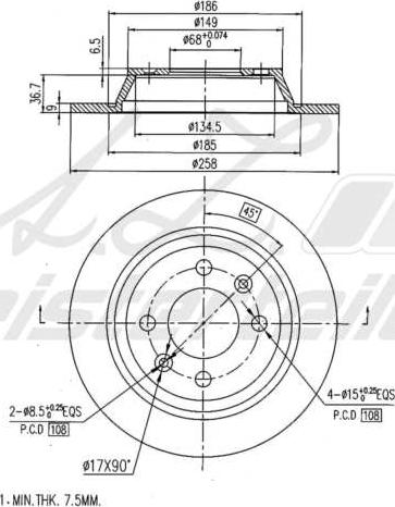 A.Z. Meisterteile AZMT-44-024-1590 - Спирачен диск vvparts.bg