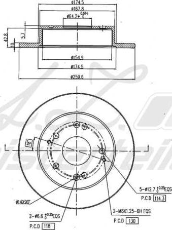 A.Z. Meisterteile AZMT-44-024-1558 - Спирачен диск vvparts.bg