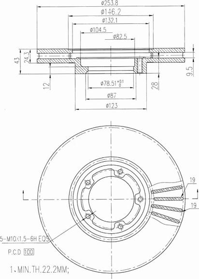 A.Z. Meisterteile AZMT-44-024-1516 - Спирачен диск vvparts.bg