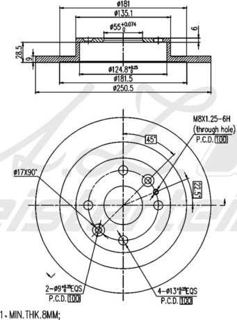 A.Z. Meisterteile AZMT-44-024-1582 - Спирачен диск vvparts.bg