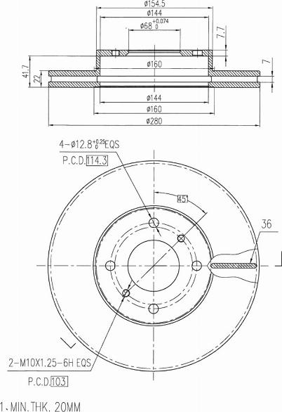 A.Z. Meisterteile AZMT-44-024-1531 - Спирачен диск vvparts.bg