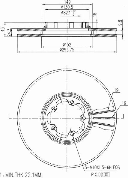 A.Z. Meisterteile AZMT-44-024-1058 - Спирачен диск vvparts.bg