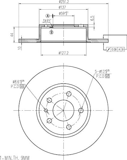 A.Z. Meisterteile AZMT-44-024-1009 - Спирачен диск vvparts.bg