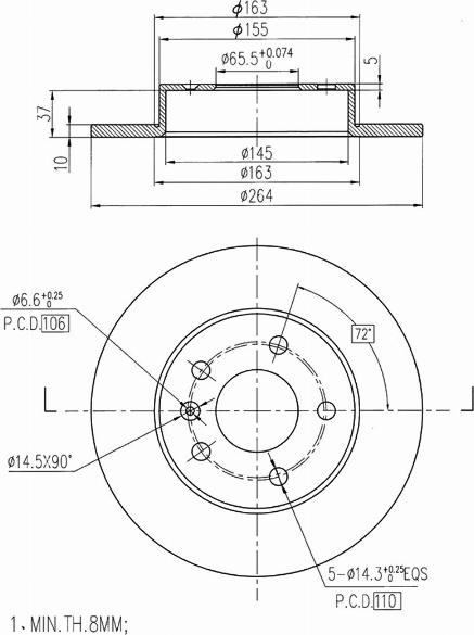 A.Z. Meisterteile AZMT-44-024-1033 - Спирачен диск vvparts.bg