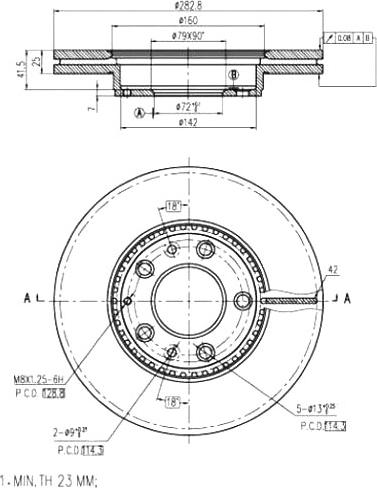 A.Z. Meisterteile AZMT-44-024-1119 - Спирачен диск vvparts.bg