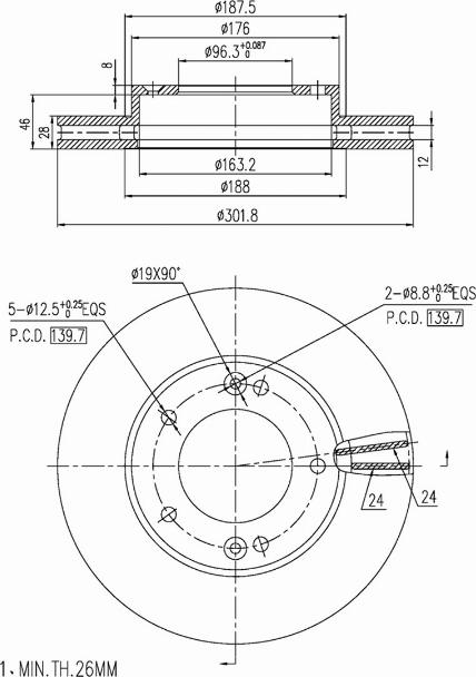 A.Z. Meisterteile AZMT-44-024-1178 - Спирачен диск vvparts.bg