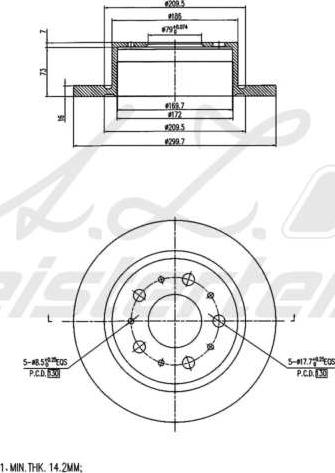 A.Z. Meisterteile AZMT-44-024-1828 - Спирачен диск vvparts.bg