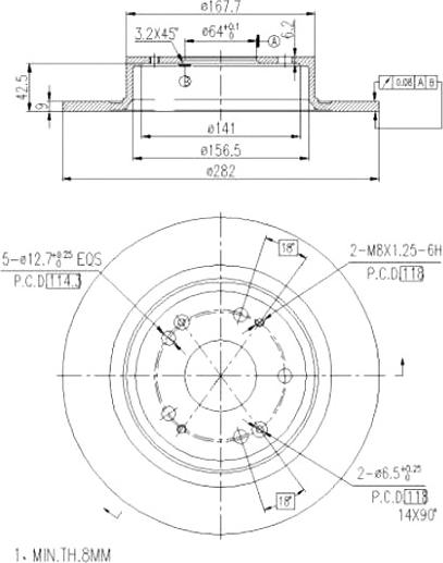 A.Z. Meisterteile AZMT-44-024-1390 - Спирачен диск vvparts.bg