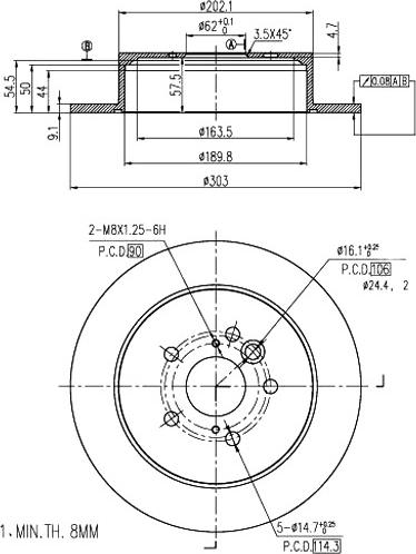 A.Z. Meisterteile AZMT-44-024-1242 - Спирачен диск vvparts.bg