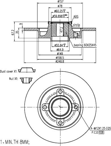 A.Z. Meisterteile AZMT-44-024-1259 - Спирачен диск vvparts.bg