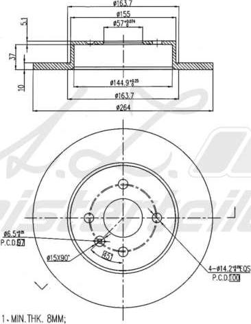 A.Z. Meisterteile AZMT-44-024-1748 - Спирачен диск vvparts.bg