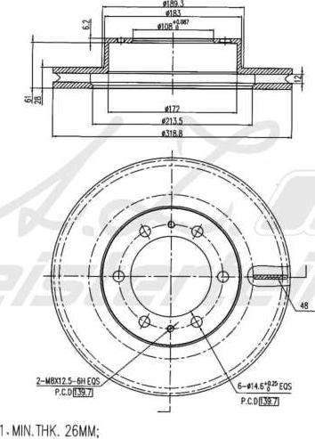 A.Z. Meisterteile AZMT-44-024-1765 - Спирачен диск vvparts.bg