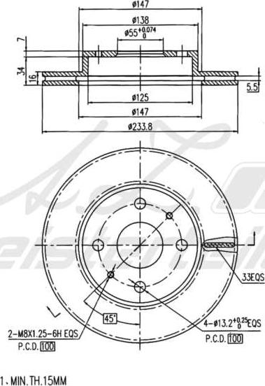 A.Z. Meisterteile AZMT-44-024-1727 - Спирачен диск vvparts.bg