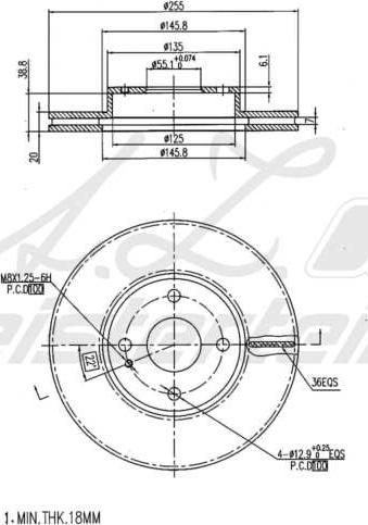 A.Z. Meisterteile AZMT-44-024-1770 - Спирачен диск vvparts.bg