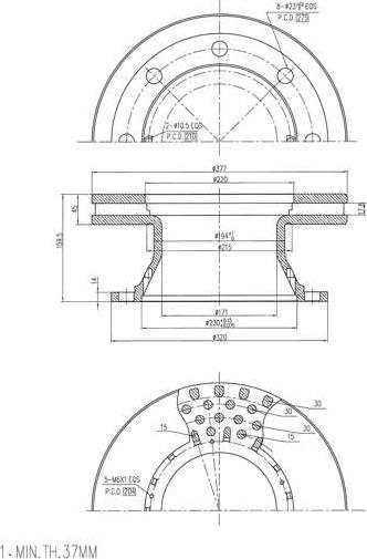 A.Z. Meisterteile AZMT-44-024-2467 - Спирачен диск vvparts.bg