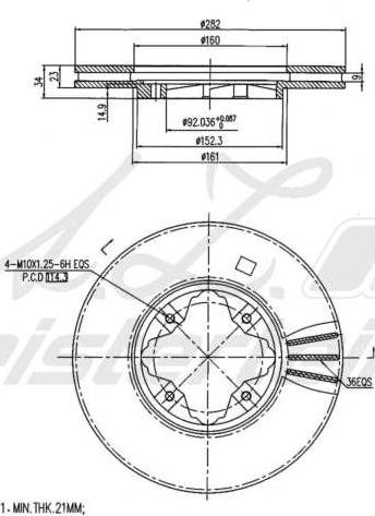 A.Z. Meisterteile AZMT-44-024-2049 - Спирачен диск vvparts.bg