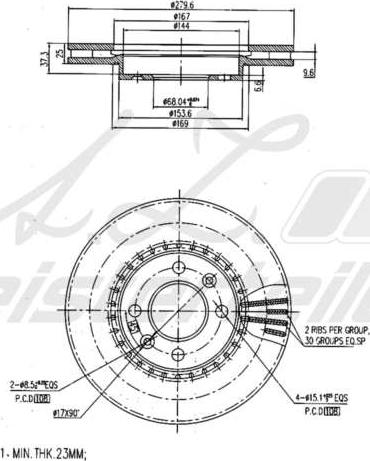 A.Z. Meisterteile AZMT-44-024-2042 - Спирачен диск vvparts.bg