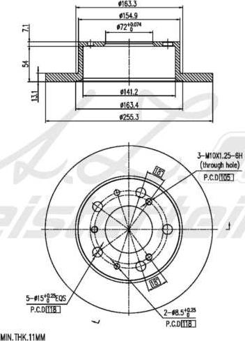 A.Z. Meisterteile AZMT-44-024-2086 - Спирачен диск vvparts.bg