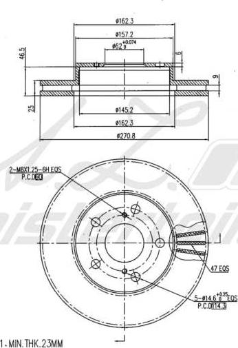 A.Z. Meisterteile AZMT-44-024-2195 - Спирачен диск vvparts.bg