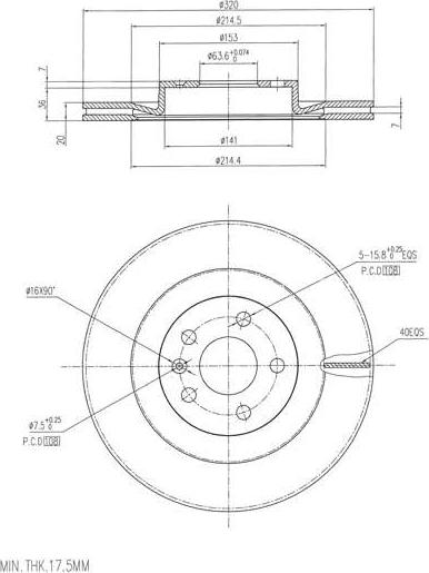 A.Z. Meisterteile AZMT-44-024-2383 - Спирачен диск vvparts.bg