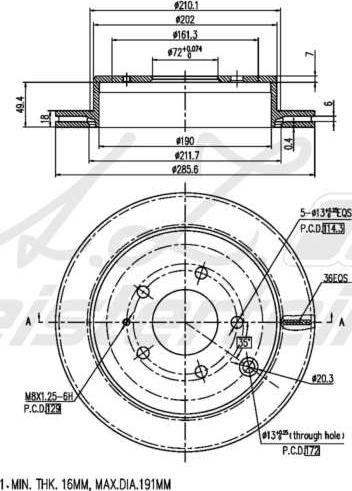 A.Z. Meisterteile AZMT-44-024-2323 - Спирачен диск vvparts.bg