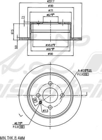 A.Z. Meisterteile AZMT-44-024-2240 - Спирачен диск vvparts.bg