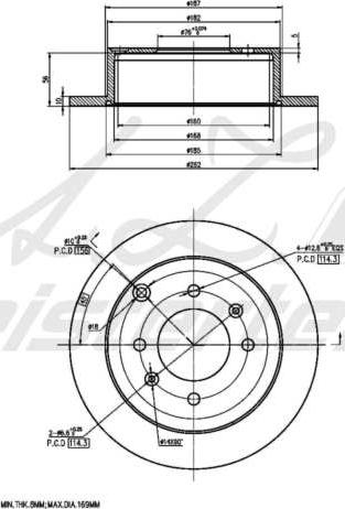 A.Z. Meisterteile AZMT-44-024-2238 - Спирачен диск vvparts.bg