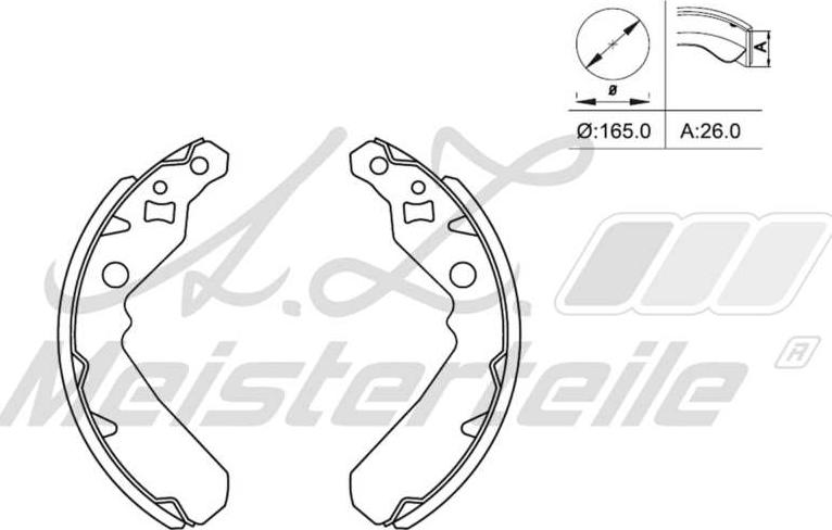 A.Z. Meisterteile AZMT-44-026-1449 - Комплект спирачна челюст vvparts.bg