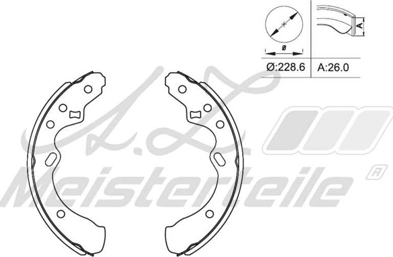 A.Z. Meisterteile AZMT-44-026-1440 - Комплект спирачна челюст vvparts.bg