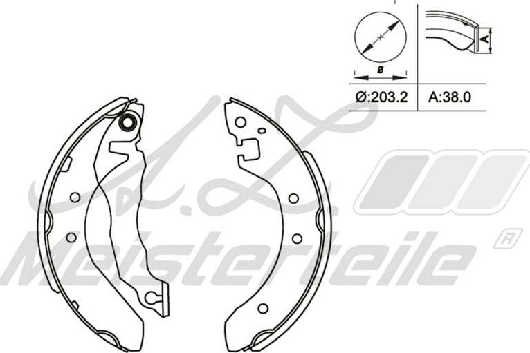 A.Z. Meisterteile AZMT-44-026-1448 - Комплект спирачна челюст vvparts.bg