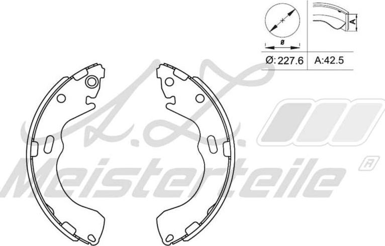 A.Z. Meisterteile AZMT-44-026-1450 - Комплект спирачна челюст vvparts.bg