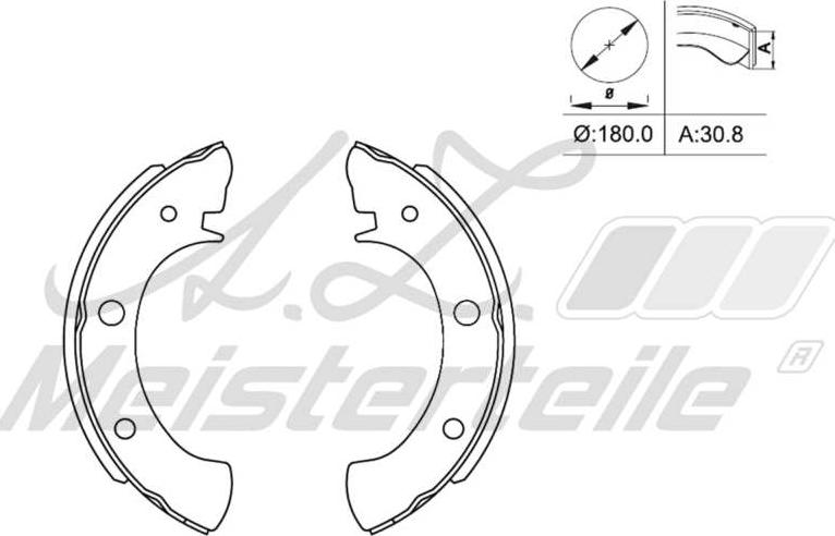 A.Z. Meisterteile AZMT-44-026-1453 - Комплект спирачна челюст vvparts.bg