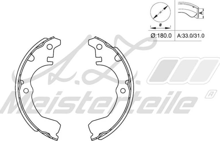 A.Z. Meisterteile AZMT-44-026-1452 - Комплект спирачна челюст vvparts.bg