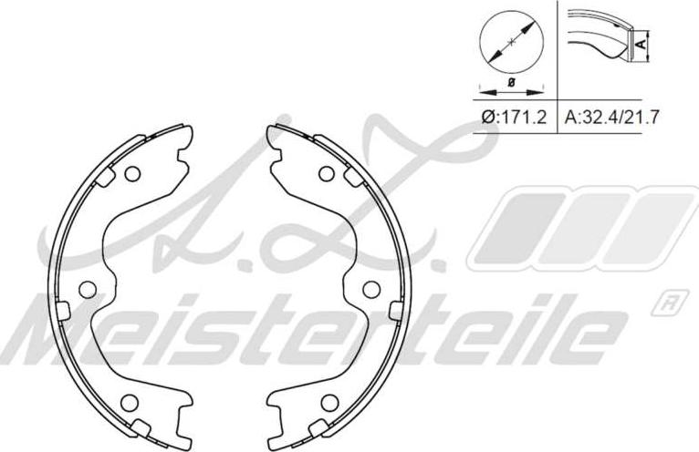 A.Z. Meisterteile AZMT-44-026-1457 - Комплект спирачна челюст vvparts.bg