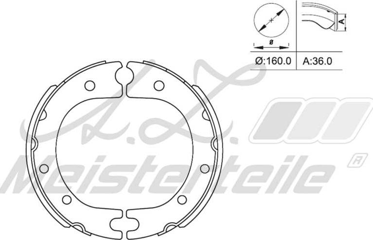 A.Z. Meisterteile AZMT-44-026-1469 - Комплект спирачна челюст vvparts.bg