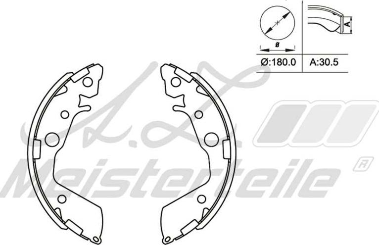 A.Z. Meisterteile AZMT-44-026-1460 - Комплект спирачна челюст vvparts.bg