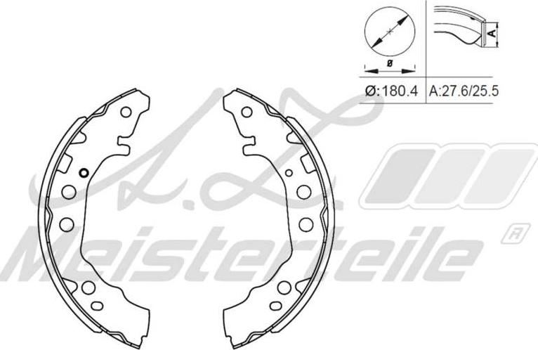 A.Z. Meisterteile AZMT-44-026-1461 - Комплект спирачна челюст vvparts.bg