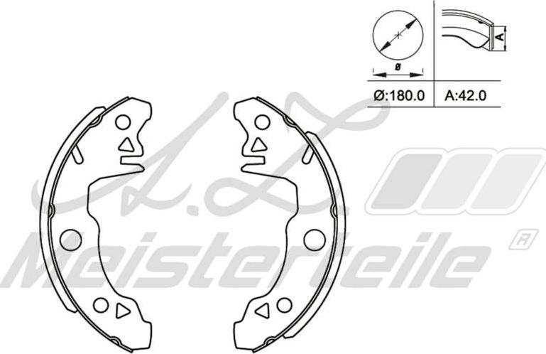 A.Z. Meisterteile AZMT-44-026-1400 - Комплект спирачна челюст vvparts.bg