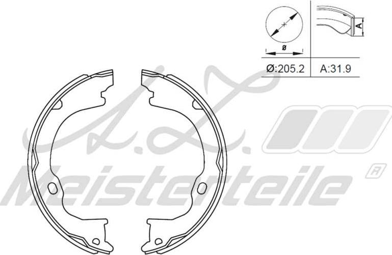 A.Z. Meisterteile AZMT-44-026-1419 - Комплект спирачна челюст vvparts.bg