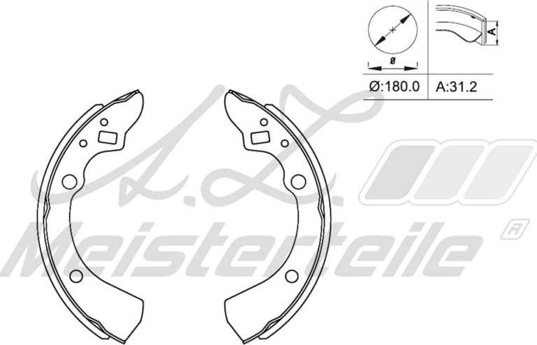 A.Z. Meisterteile AZMT-44-026-1415 - Комплект спирачна челюст vvparts.bg