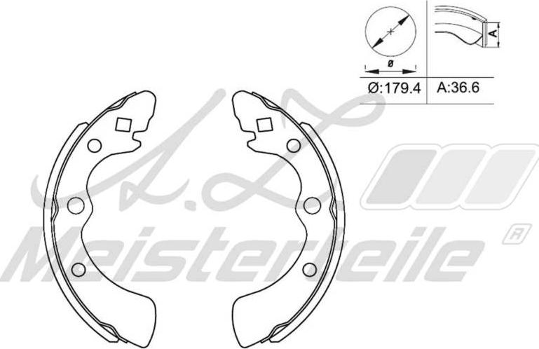 A.Z. Meisterteile AZMT-44-026-1416 - Комплект спирачна челюст vvparts.bg