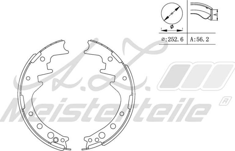 A.Z. Meisterteile AZMT-44-026-1413 - Комплект спирачна челюст vvparts.bg