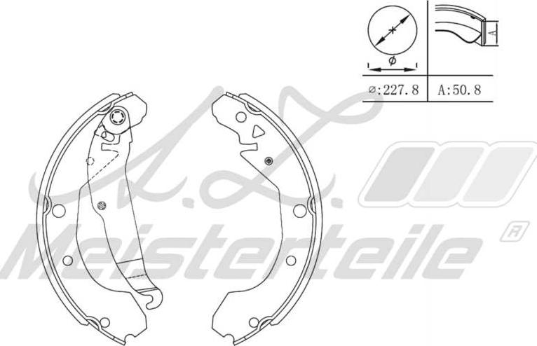 A.Z. Meisterteile AZMT-44-026-1486 - Комплект спирачна челюст vvparts.bg