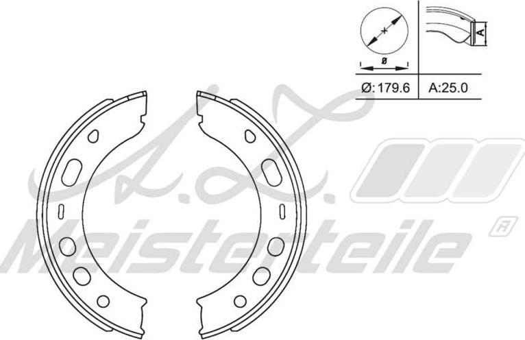 A.Z. Meisterteile AZMT-44-026-1480 - Комплект спирачна челюст vvparts.bg