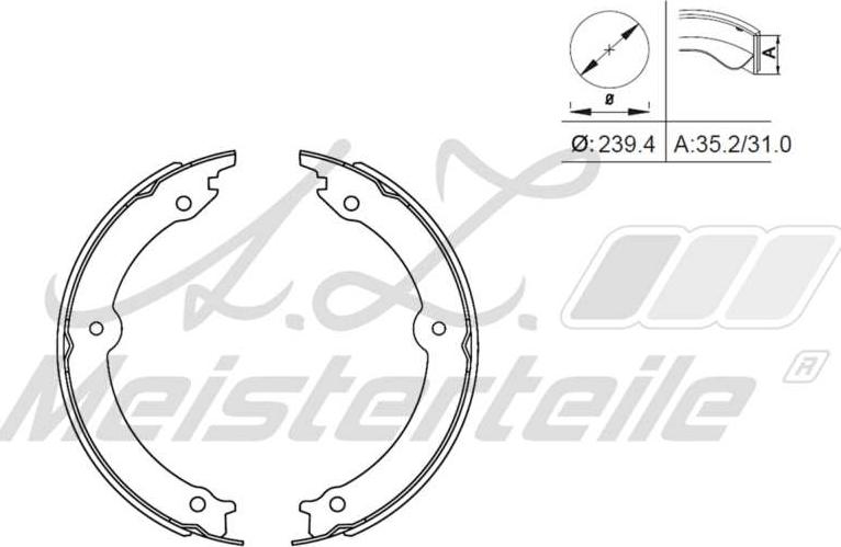 A.Z. Meisterteile AZMT-44-026-1481 - Комплект спирачна челюст vvparts.bg