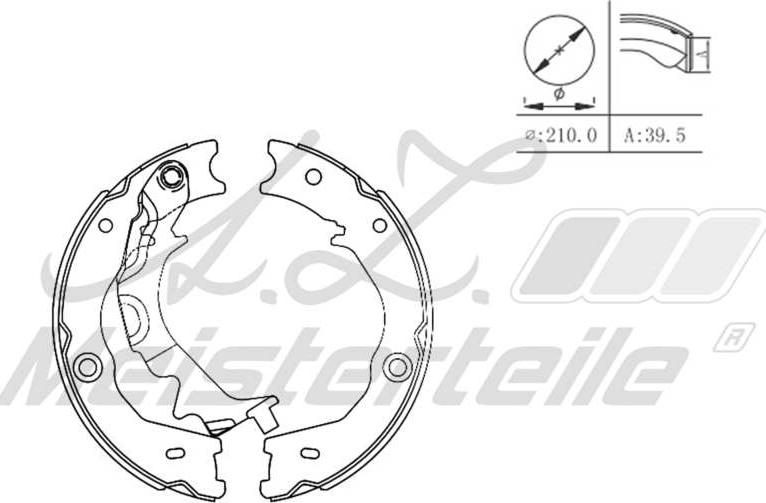 A.Z. Meisterteile AZMT-44-026-1488 - Комплект спирачна челюст vvparts.bg