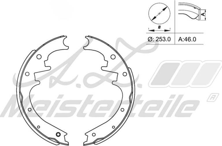 A.Z. Meisterteile AZMT-44-026-1432 - Комплект спирачна челюст vvparts.bg